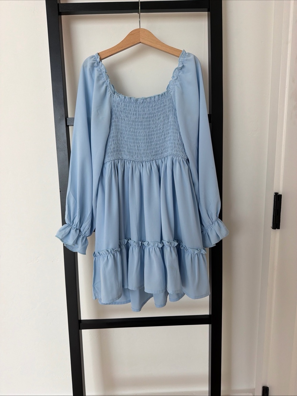 Amazon Light Blue Smocked Peasant Dress for Kids